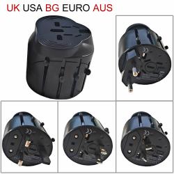 Универсален Преходник UK USA EURO AUS BG shteker multi ADAPTOR, покриващ всички стандарти в света от една към друга страна