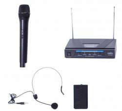 Професионален Безжичен Микрофон + Микрофон Хедсет Диадема RY-210D Headset, Обхват до 100