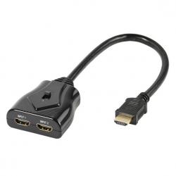 Кабел HDMI мъжки /изход/ - 2xHDMI женски /входа/, 0.3 метра