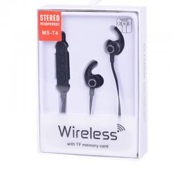 Безжични спортни слушалки с микрофон MS-T4 блутут, Handsfree, micro SD, Bluetooth