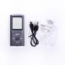 MP3 и MP4 плеър 436, FM радио, micro SD слот, вградена батерия, слушалки, черен