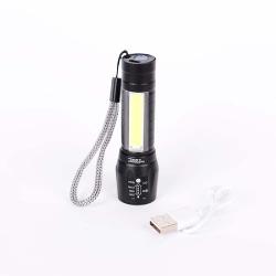 LED фенер с Акумулаторна батерия 511, 2 светодиода, 3 режима на работа, USB захранване,