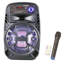 Караоке Тонколона 8 инча PAudio-80, Безжичен Микрофон, акумулаторна батерия, Bluetooth,