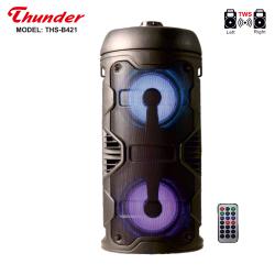 Караоке Тонколона 2x4 инча Thunder THS-B421, Цветомузика, Bluetooth, FM радио, USB, micr