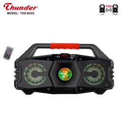 Караоке Тонколона 2 x 4 инча Thunder THS-B422, Цветомузика, Bluetooth, FM радио, USB, micro SD card player, вход за микрофон, акумулаторна батерия