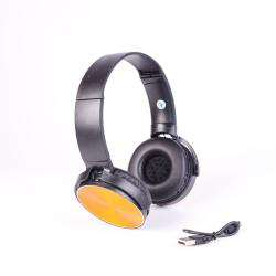 Безжични слушалки 450BT, Bluetooth, MP3 плеър, вграден микрофон, Цвят: черен със златно