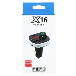 FM Трансмитер X16, букса за автозапалка, Bluetooth, micro SD, USB