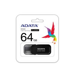 USB Флаш Памет UV240 ADATA Flash Drive, 64 GB, USB 2.0 Флашка, черна