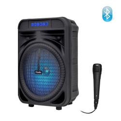 Караоке Тонколона 8 инча PAudio-82, Кабелен Микрофон, акумулаторна батерия, Bluetooth, T