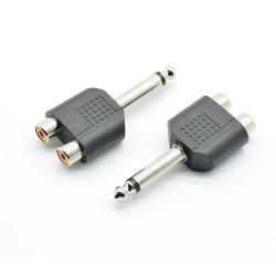 Конектор 6.3 MONO/М-2RCA/Ж