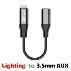 Преходник iPhone към 3.5mm жак женски, YOURZ MU2, черен