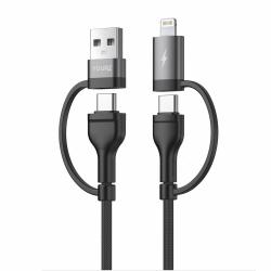 Кабел Type C 4 in1, към Type-C, iPhone, USB към Type-C, USB към iPhone, YOURZ M33