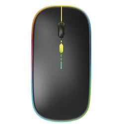 Bluetooth оптична безжична мишка и Безжична оптична мишка, 2 в 1, W07 , черна