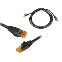 LAN Кабел UTP PATCH, с конектори RJ45, CAT6E, черен, 2 метра