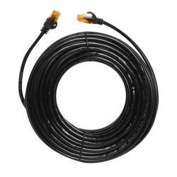 LAN Кабел UTP PATCH, с конектори RJ45, CAT6E, черен, 15 метра