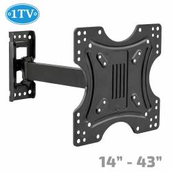 ВЪРТЯЩА Стойка за Телевизор 14"-43" инча, с подвижно рамо, до 20кг, 1TV-111